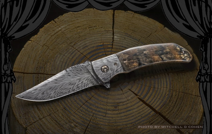 Serrations on fine handmade custom knives by Jay Fisher