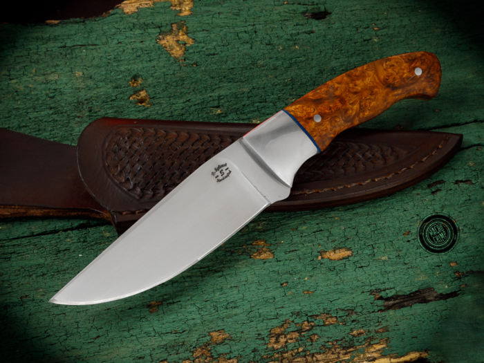 Wolf River Forge custom 'Talon' Damascus hunter. : r/knives